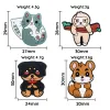 5pcs Perles de silicone Squirrel chien paresseux animal silicone focal perles de nourriture alimentaire