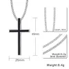 Pendant Necklaces Korean Fashion Mens Jewelry Cross Pendant Stainless Steel Necklace Chain Mens Retro Designer Punk Party Hip Hop JewelryQ