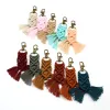 Boho Hand-woven Macrame Tassel Keychains For Women Girls Keyring Key Chains Holder Charm Car Hanging Pendant Jewelry Gifts