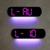 Digitale wandklok groot LED -display met afstandsbediening timer temperatuurdatum 9 gekleurde omgevingsverlichting bureau klok voor slaapkamer