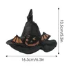 Dog Apparel Cat Witch Costume Adjustable Size With Bat Design Spooky Pumpkin Hat Not Shed Hair For