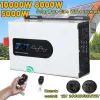 10000W 8000W Invertisseur d'onde sinusoïdale pure 10kw DC 12V 24V 48V à AC 110V 120V 220V Charger portable Invertisseurs d'alimentation du réseau hors réseau