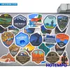 50/100pieces US National Park Retro Attractions Affiches Autocollants de voyage pour la voiture Motorcycle Bike Téléphone Téléphone Sticker Autocollant