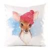 Kudde 45 cm älg Inimerat Silk Fabric Throw Cover Couch Cover Home Decorative Pillows Case