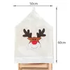 Capas de cadeira para jantar chapéu de natal suave placemat decoração de assento