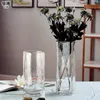 Vasos vaso criativo vaso de vidro frio boca dourada de ouro simples decoração da sala de estar