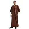 Ubrania etniczne Mężczyźni Muzułmańscy islamski arabski dubaj tradycyjny Abaya sukienka kaftan turecka ramadan eid modlitwa jubba thobe długie szaty caftan