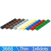 50pcs BILLESSIONS BILLESSIONS MINE PLAQUE 1X6 DOTS Classic Bricks Taille créatrice éducative compatible avec 3666 Toys for Kids