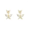 Stud Earrings Fashion Enamel Butterfly For Women Korean Personality Beautiful Party Jewelry Gifts