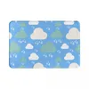 Mattor Girly Clouds With Rains Seamless Doormat Rug Carpet Mat Footpad Bath Polyester Non-Slip Balcony Toalett tvättbar borttagning