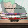 RORONOA ZORO KATANA ANIME Épée, Accesorios de Arma, en ENMA Purple Sandai Kitetsu Bamboo Blade, 104 cm