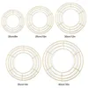 Decorative Flowers Circle Ring Garland Hoop Wire Form Artificial Iron DIY Hanging Party Ins Wind Metal Frame Wreath