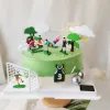 1Set Soccer Football Cake Toppers Fußball -Themenparty -Tor Athlet Puppe Cupcake Topper für Kinder Geburtstagsfeier Kuchen Dekor -Werkzeuge