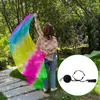 Stage desgaste 1pcs Véu de seda 1 PCS Poi Chain Ball Ball Women Belly Dance Streamer PrPOs Colorido Hadmade Worship Flags Church