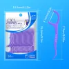 30 pcs / sac Fravage coloré Fravage Sacked Dental Floss Pick Dentr dents Nettoyer High Tensile Force Dents Stick Oral Hygiène Care Tool