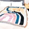 Noordse stijl multifunctionele gooi sofa deken op het bed reis tv -dutje tassel zacht handdoek hotel voor sprei home decor