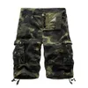 Shorts masculinos masculinos de camuflagem shorts de verão camuflage algodão casual multi-bolso shorts soltos roupas de rua shorts de hip-hop 30-42 j240409