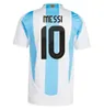 2024 Jerseys de futebol Argentina 3 estrelas Messis 24 25 Fãs Versão do Mac Allister Dybala di Maria Martinez de Paul Maradona Kit Kit Menina Mulher Mulher Futebol Camisa 4xl