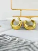 Stud Earrings Designer Brand Electroplating 14K Fashion Temperament Product Earring Stainless Jewelry Steel Golden Color Luxe