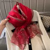 Schals 2023 Luxusmarke Frauen Fashion Schal schlicht feste Seiden -Leinenschals Schals Sommer Lady Bandanas Foulard Hijab240409