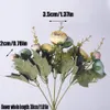 European Vintage Artificial Silk Tea Rose Flowers 6 Head 4 Small Bud Bouquet Wedding Home Retro Fake Flower Party Diy Decoration