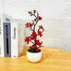 Kwiaty dekoracyjne Bonsai Symulacja sztuczna roślina Plant Home Office Plum Decor Decor Dork