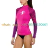 Abito da donna Surf Rash Guard Wasleve Long Long Protection Sun Basic Basic Surfing Abito da surfing Swimming Tight Shirt Cash Gales