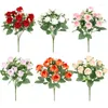 Dekorativa blommor 10 huvud Artificiellt blommor Silk Rose Bouquet High End Roses Valentine's Day Gift Wedding Christmas Party Decor Fake