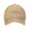 Ball Caps Punk Cotton 1983 Vintage Original Parts Baseball Cap Women Men Breathable Dad Hat Sports