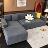 Pokrywa krzesła 2024 10 kolorów Jacquard Elastyczna sofa 1/2/3/4 Siedzenia solidne pokrywa kanapy L Bench w kształcie litery L