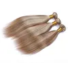 Двухцветный цвет 8 613 Человеческие волосы Плетения 3 пучков с 1 % кружевным закрытием 100 человеческие волосы для 2360330