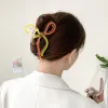 AISHG CRAB HAIR CLIPS 여성 대형 상어 젤리 색 보우 클로 클립 가위 가위 클램프 조커 헤어핀 소녀 헤어 액세서리