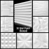 Matt weiße Tapete Wanddekorative 3D-Wandplatte Diamant Design Fliesenwand Panel-Form 3D-Wandaufkleber