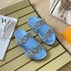 Designer Slippers Men Dames Sandalen Mode Slides Merk Casual schoenen Strandschoenen Dikke Soled Aangepast Goudgespen Zomer Slipper