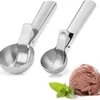 Spoons 1PC Stainless Steel Ice Cream Scooper Multifunctional Pressable Fruit Spoon Ball Watermelon Machine