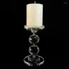 Kerzenhalter ästhetischer romantischer Halter europäischer luxuriöser Hochzeitsglas transparenter Portavelas Tischdekoration Gegenstände