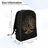 Sac à dos arbre de vie avec Triquetra sur Futhark Pattern ordinateur portable pour un étudiant collégial Viking Norse Yggdrasil Sacs