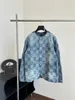Herrjackor Designer 2024 Ny mosaikkontrast Checkerboard Denim Jacket Trendy Buyer NTCT
