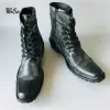 Boots Black Street Vintage rétro Génétique en cuir Men de moto