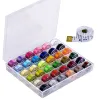 36 Pcs Bobbins And Sewing Threads With Case And Soft Measuring Tape For Brother Singer Babylock Janome Kenmore