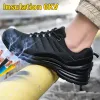 Bot Nefes alabilen iş güvenlik ayakkabıları antishing çelik ayak parmağı kapak erkek işçileri inşaat yok edilemez iş spor ayakkabı erkek ayakkabı