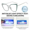 Sonnenbrille Blauer Strahl blockieren Anti-Blau-Lichtbrillen tragbarer Metall Ultraleicher Rahmen Brille Augenschutz Quadratische Brille Büro