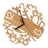 Wall Clocks Bird Clock Home Hanging Decoration Mounted Fashion Wooden Pendant Creative 3d Stickers
