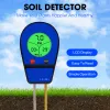 3 in 1 Soil pH Meter Moisture Temp pH Tester Humidity Sunlight Garden Flowers Moist Detector Soil Moisture Sensor Meter