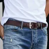 Belts JIFANPAUL Genuine Leather Mens Belt Fashion Alloy Designer Belt Buckle Luxury Brand Jeans Suit Business Black Belt MenL240409