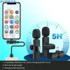 Mikrofony bezprzewodowe mikrofon Lavalier bezprzewodowy mikrofon do vloggowania Mikrofony klapowe na iPada iPhone'a na nagrywanie wideo Androida
