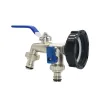 1000 Liter IBC Tank Tap Adapter Nippel S60X6 Gewinde 1/2-Wege Gartenschlauch Schnellanschluss Wasserhahn-Leichtmetall-Tankventilanpassung