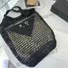 2024 Ny vävd väskesdesigner Totebag 10a Weave Straw Clutch Bag Summer Beach Bag liten virkning Tote väska handväska Tygväska lyxkvinna axelväska crossbody för kvinnväska