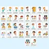 34pcs/set English Word Learning Flash Cards Daily Behavior Life Training Card Memory Game Children Early Learning Toy