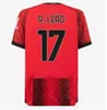 2024 2025 Milans Ibrahimovic Maglie da calcio 23 24 25 Giroud Kessie de Rafaelreijnders ketelaere Rafa Leaokessie Leao Maglia All Away Third Kid Kit Full Set